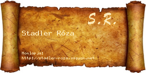 Stadler Róza névjegykártya